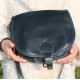 Isabelle saddle bag navy leather